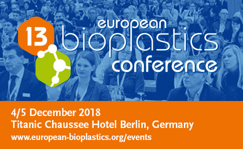 Exciting speaker line-up at the 13th European Bioplastics Conference 4/5 December 2018