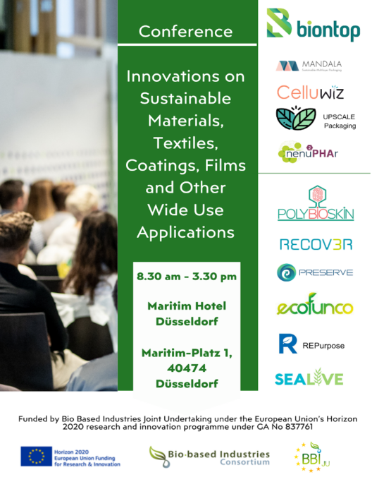 Innovations on Sustainable Materials for Textiles, Coatings, Films and other Wide Use Applications
