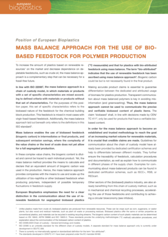 We need a clear distinction in the communication about the use of verifiable renewable feedstock and “bio-attributed” feedstocks using mass balance 